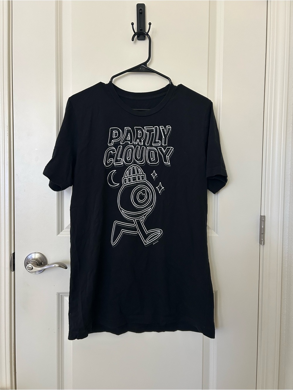 Black 'Partly Cloudy' Graphic Tee